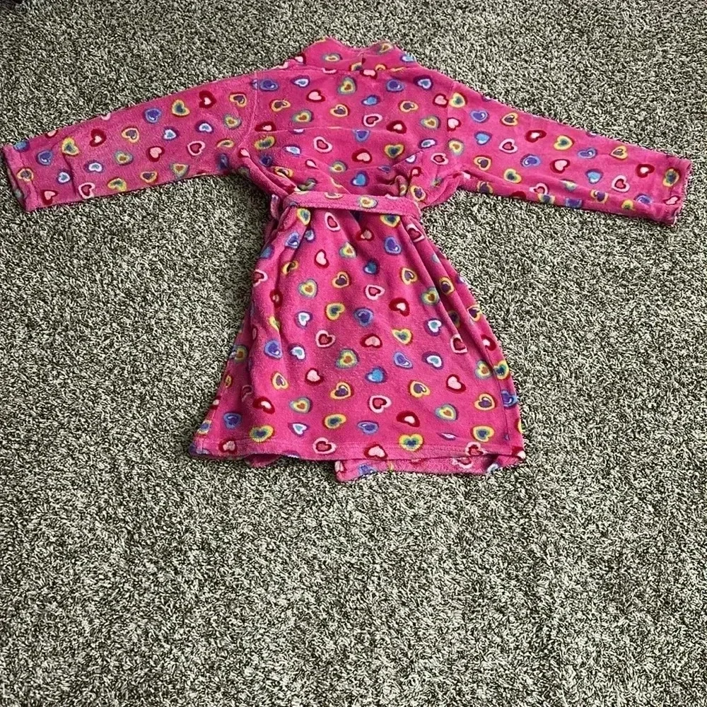 Children’s Place Heart Fleece Robe Size L 10/12